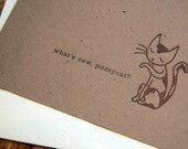 Letterpressed Pussycat Cards