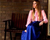 Vintage 1970's Purple High Waisted maxi Skirt