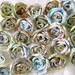 vintage atlas map paper flowers set, bulk lot of 25, wedding decorations, DIY craft supplies, cottage farmhouse decor