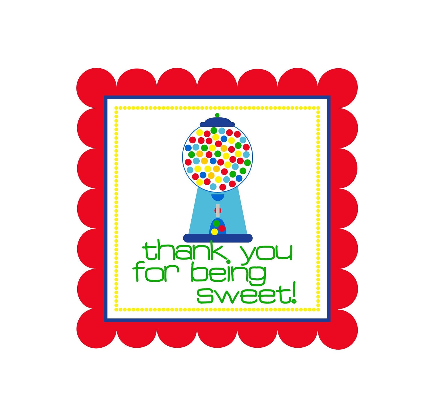 Candy land/ Bubblegum birthday favor tags Il_170x135