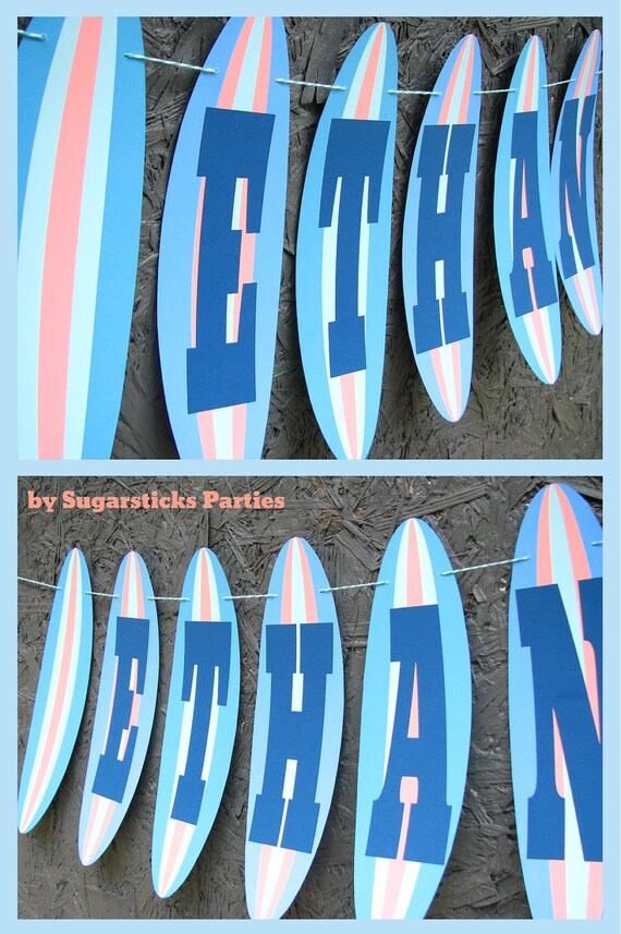 Surf is up Birthday banner Il_570xn