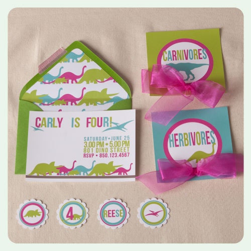 Dinosaur Birthday Party Circles/ Cupcake toppers Il_570xn