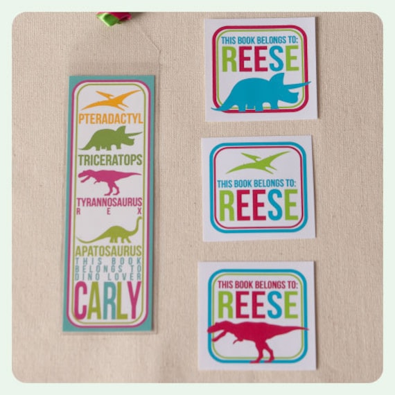 Dinosaur book plates Il_570xn