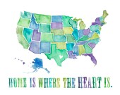 11x14 - Home is Where the Heart Is Print