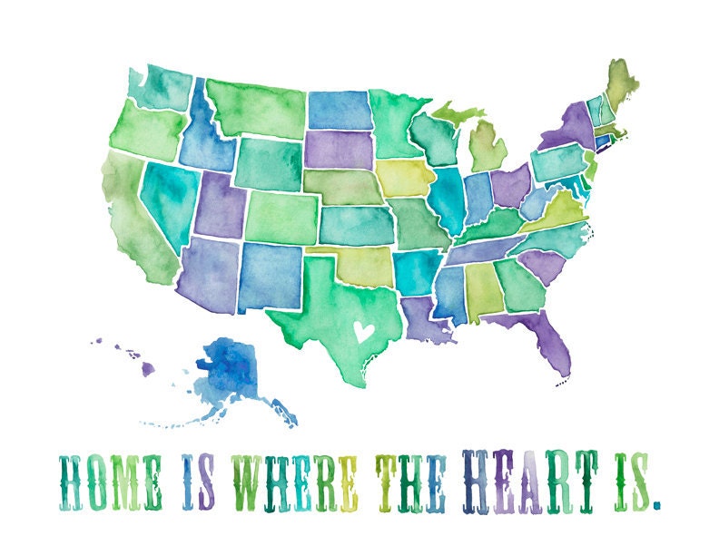 8.5x11 - Home is Where the Heart Is Print