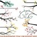 Branch Silhouettes Photoshop Brushes, Tree Silhouettes - Commercial and Personal Use