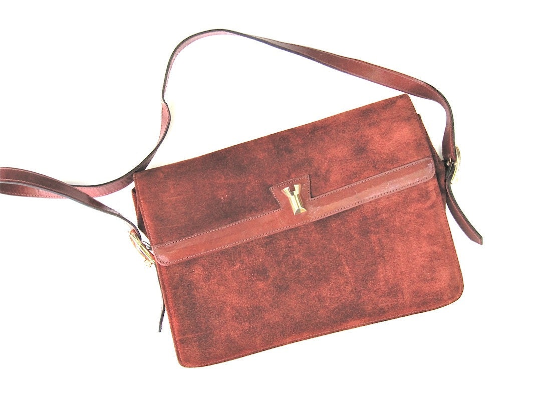 Brown Suede Purse by Franklin Simon Made in Italy CLEARANCE