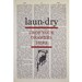 Drop Your Drawers Here Laundry Print on a Vintage Book Page