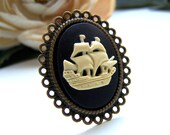 Ship Cameo Ring