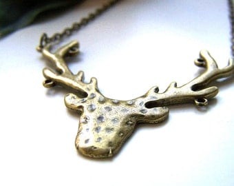 the bronze stag necklace.