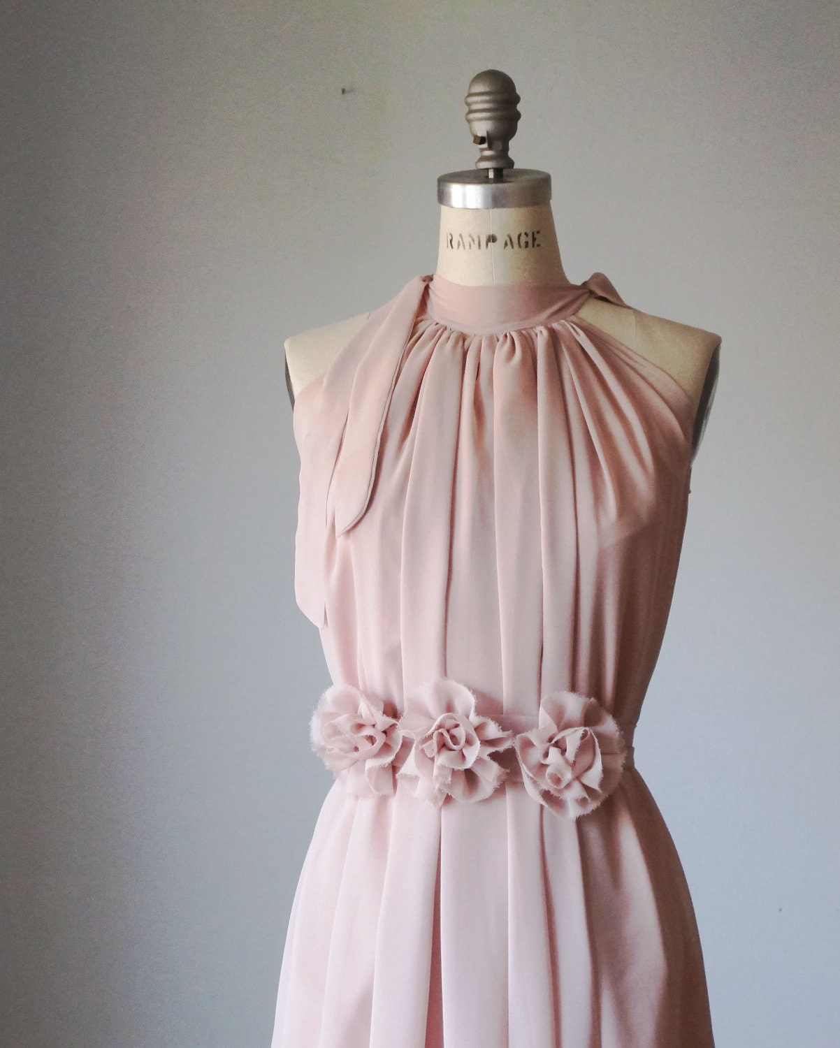 Dress Romantic Bridesmaids  Wedding  Dreamy Misty/  Blush Rose Tea Nostalgia Dusty Pink Rosette Soft Heavenly Chiffon