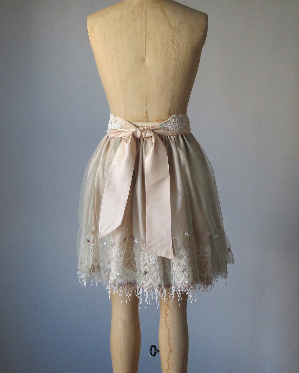 ready for shipping /Tutu Skirt / Tull / Misty Green / Lace / Vanilla / Green Mossy Marie Antoinette / Romantic Ballerina skirt