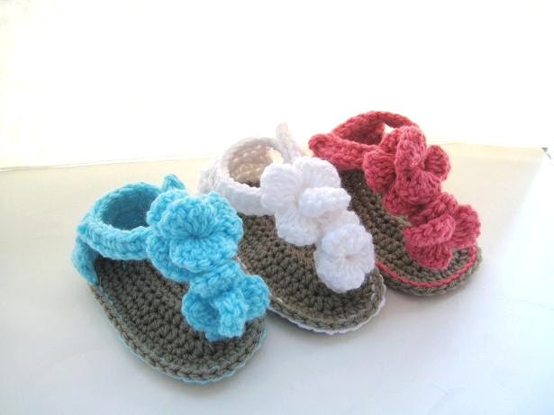 Crochet Pattern Baby Booties, Orchid Sandals (pdf pattern for sale), A Crochet Pattern