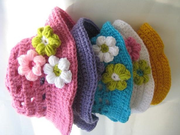 Crochet Pattern Baby Sun  Hat , Hat Crochet Pattern, Baby to 10 Years ( pdf pattern)