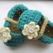 Ballet Flats Crochet Baby Booties for Girls (pdf pattern)