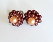 1950s Screw Back Earrings- Vintage- 3 Pairs-Pearls-Bows-Knots-Instant Collection
