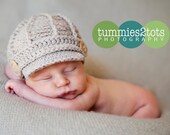 SALE - Save 15% -Baby Newsboy Hat - 0 - 3 Month - Baby Boy Hat -Newborn Hat - Baby Hat - by JoJosBootique