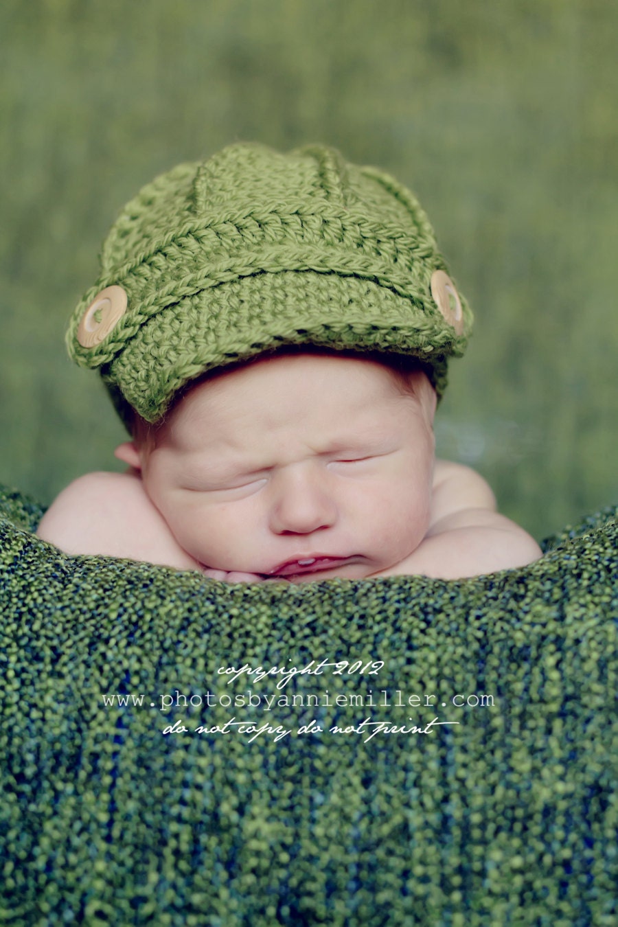 Baby Hat - Newsboy Hat - Baby Newsboy Hat - Photography Prop - by JoJosBootique