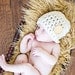 Button Hat - Baby Hat -Ready to Ship- Newborn Hat -From JojosBootique