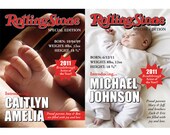Little Rock Star Custom Printable Birth Annoucement, 5x7 inches