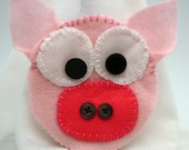 DIY Pig Pin Holder / pig PURSE kit -  howto instructions sewing needle pin case