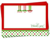PRINTABLE - Holiday Elf Family / Children / Stationery / Thank You Notes