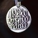 I love you to the moon  (011) ... Inspirational quote on Fine Silver pendant... Custom Item Request