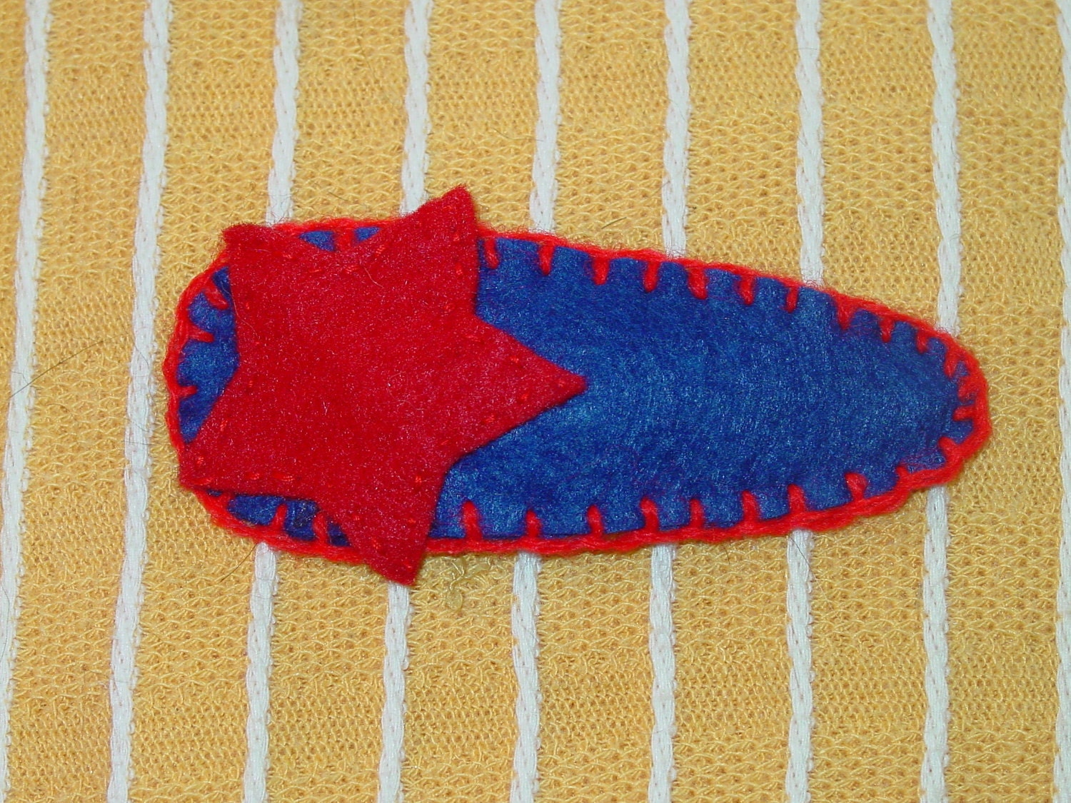 Red Star on Blue Background Giant Felt Clippie