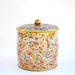 Last One - Vintage English Round Floral Tin with Lid