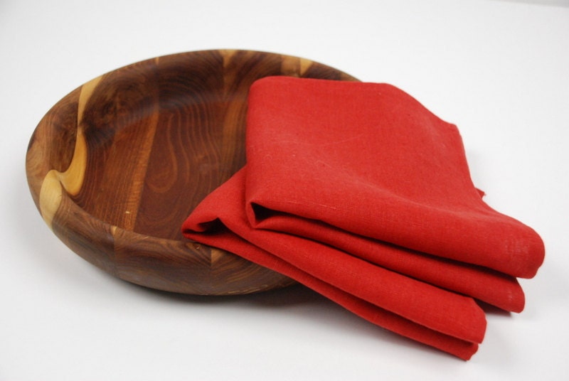 Red Linen Napkins