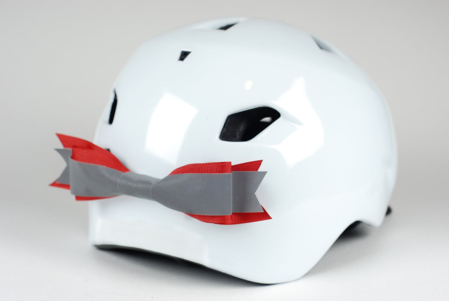 Red Reflective Bike Helmet Bow