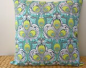 Art Gallery Peacock 17" pillow cover with invisible zipper closure