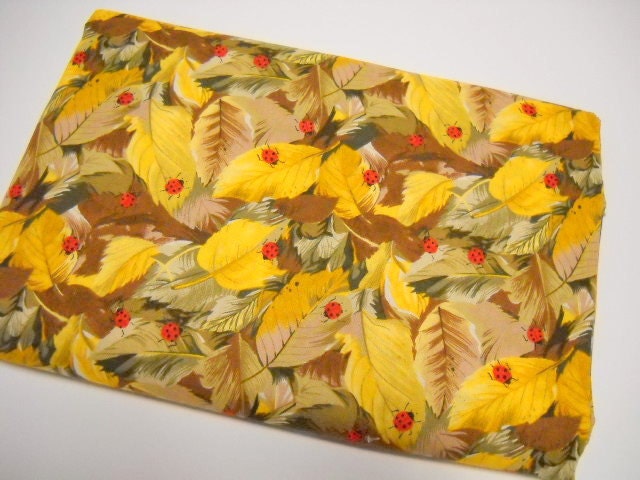 Printed Fabric with Lady Bugs
