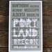 Neighborhood typography art print: 11 x 17 size, Portland, NYC, LA, choose your own city