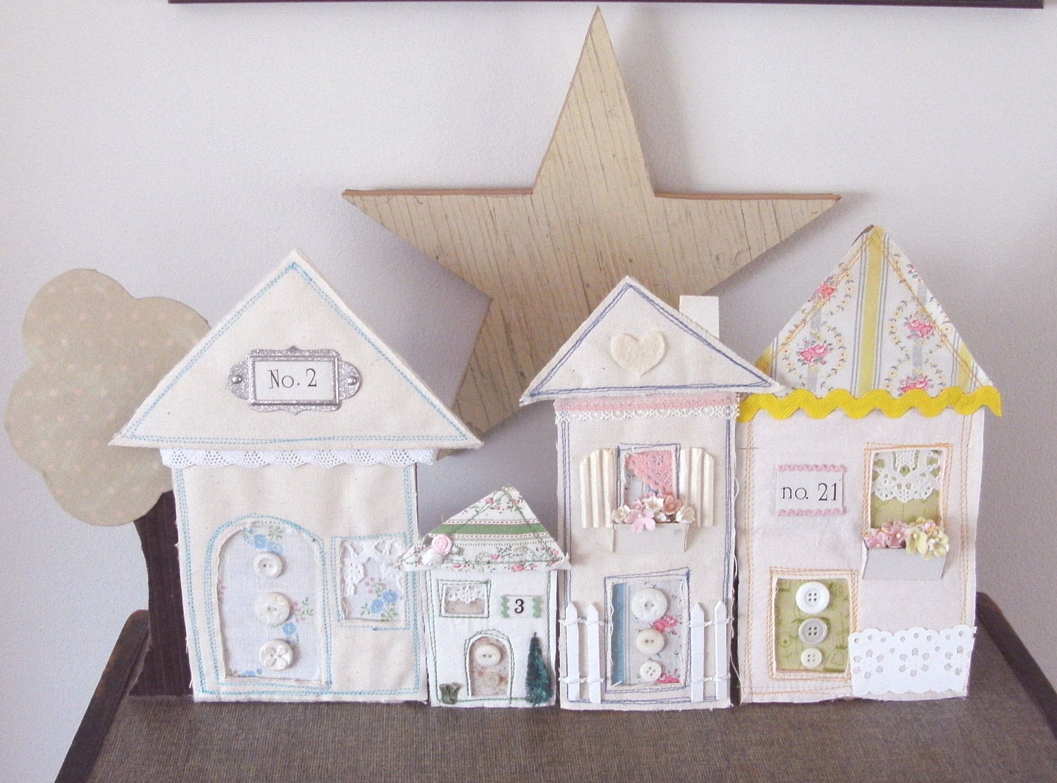 Fabric Collage Art - Altered Art Village