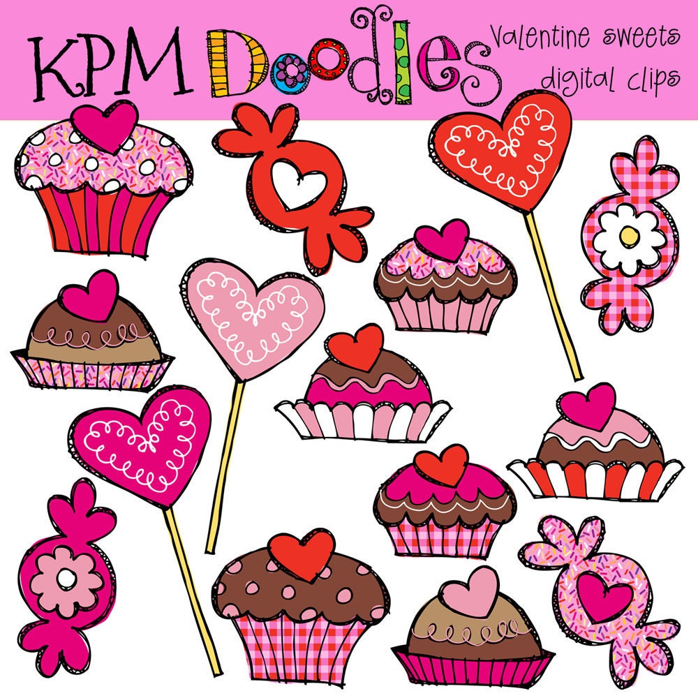 INSTANT DOWNLOAD Valentine sweets Digital Clip art