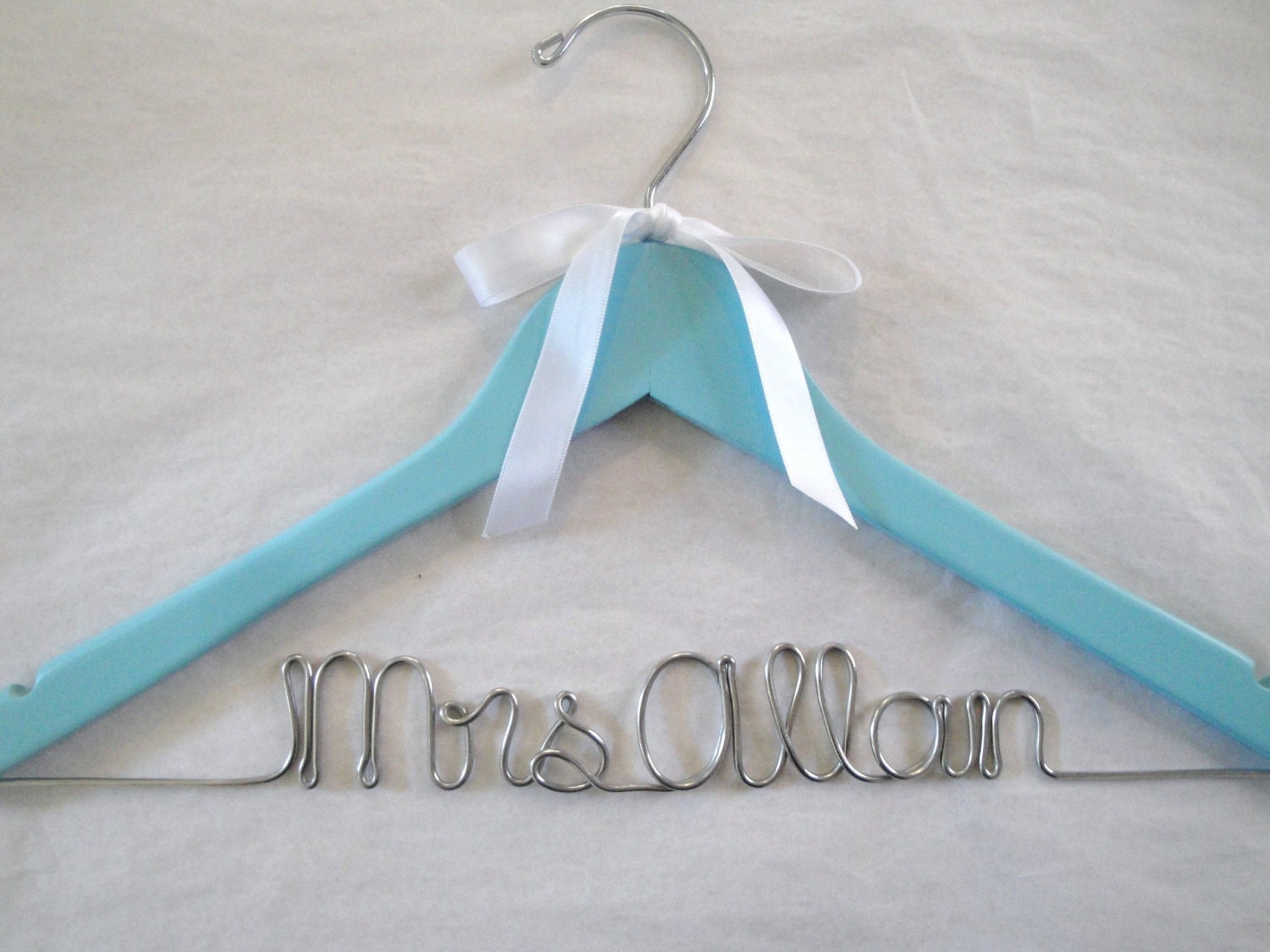 personalized Bridal Hanger  "Something Blue"
