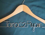 Personalized bridal  hanger, "you and Me" custom bridal hanger, wedding hanger