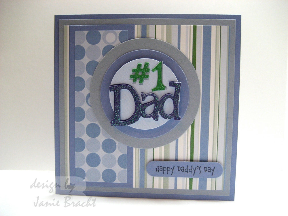 Number 1 Dad - Happy Daddy's Day Greeting Card