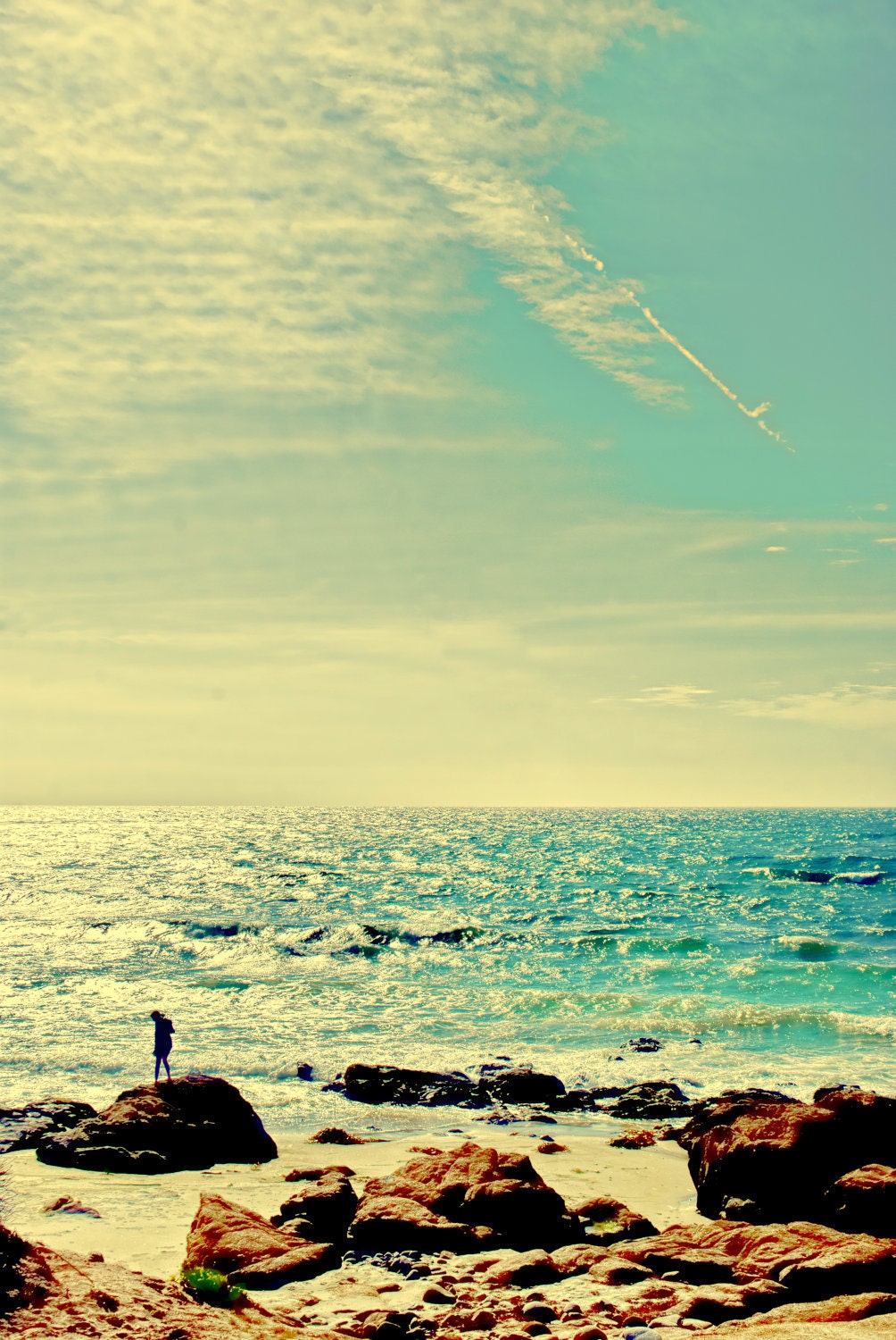 humanity is the ocean - fine art photograph- 8x12 - monterrey -spanish bay- 17 mile drive - california