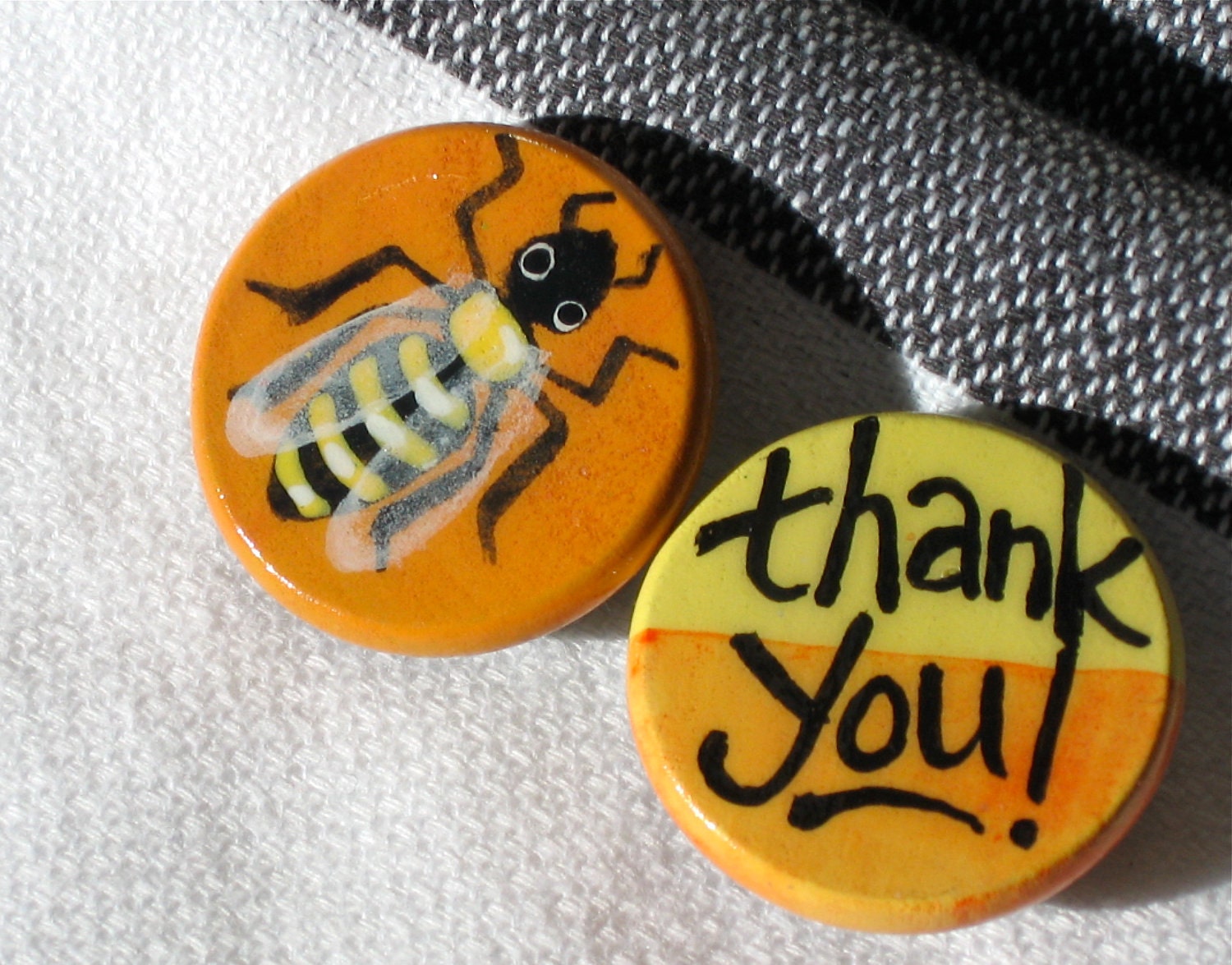 THANK YOU BEE hand painted magnet set