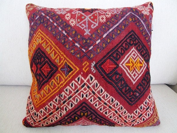 Anatolian - Turkish Rug Pillow Cover - kilim