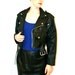 90s Black Leather Motorcycle Jacket// Vintage Biker Black Leather Jacket