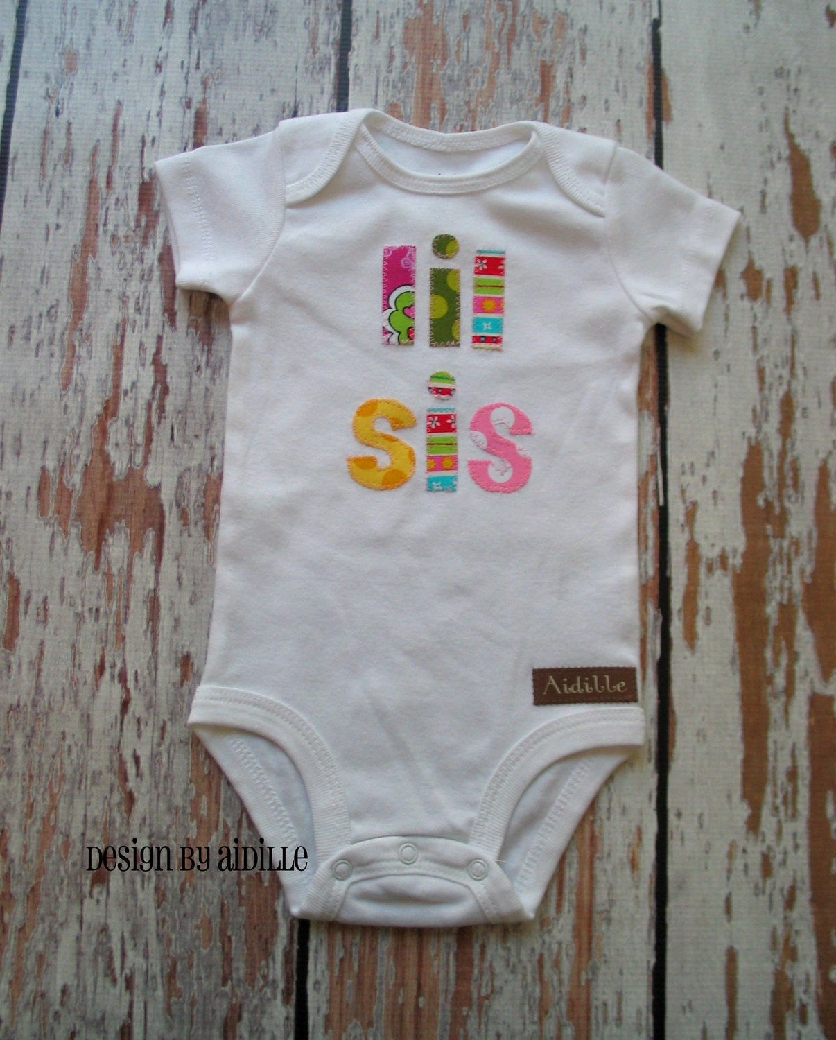 Lil Sis Shirt Little Sister Bodysuit Made to Order LONG or SHORT Sleeved
