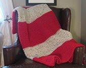 Be My Valentine Stripe Crochet Blanket