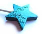 Room decor wand magic theme room decoration blue wand