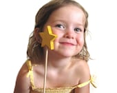 Yellow wand for children perfect for your little fairy or magic themed room