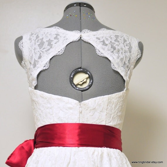 Rebecca---Sweetheart neckline with Boat neck Lace overlay---vintage inspired