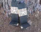 Reclaimed Upcycled Wood Plank Starfish Sconces - Wall Decor - Black - Beach Cottage - Home Decor - Nautical