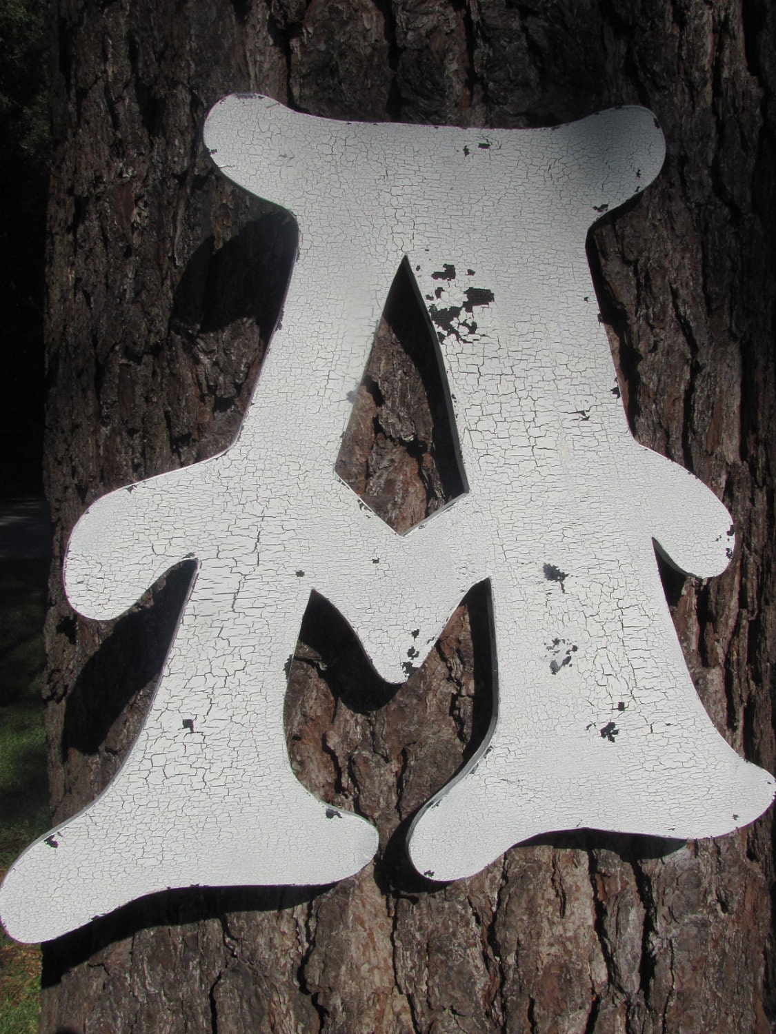 Hand Cut Wooden Letter A 2 ft tall Any Letter A - Z Vintage Style Cut Out Shabby Cottage Signs - Home Decor, Wedding Props and Decor